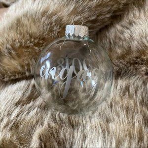 Engaged 2018 Silver Glass Ornament